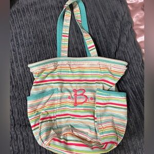 ThirtyOne Retro Metro bag. Embroidered with a pink “B”